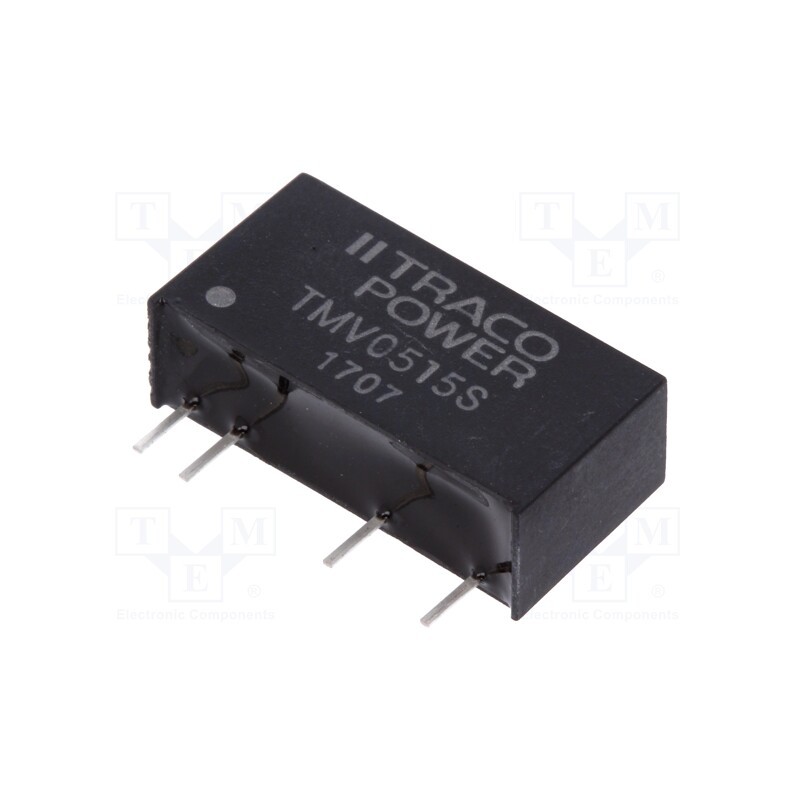 1 pcs x TRACO POWER - TMV 0515S - Converter: DC/DC, 1W, Uin: 4.5÷5.5V, Uout: 15VDC, Iout: 65mA, SIP7