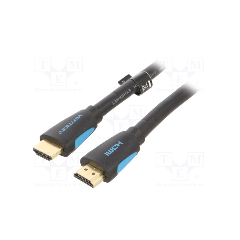 1 pcs x VENTION - VAA-M02-B300 - Cable, HDMI 2.0, HDMI plug,both sides, PVC, 3m, black, 30AWG