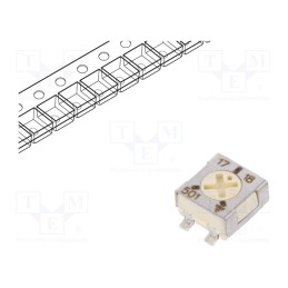 1 pcs x VISHAY - TS53YL501MR10 - Potentiometer: mounting, single turn, 500Ω, 250mW, SMD, ±20%