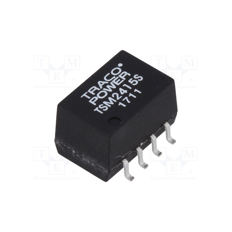 1 pcs x TRACO POWER - TSM 2415S - Converter: DC/DC, 1W, Uin: 21.6÷26.4V, Uout: 15VDC, Iout: 65mA, SMD
