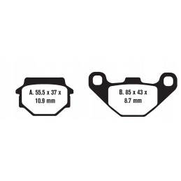 Rear brake pads for suzuki lta lt a 500 vinson