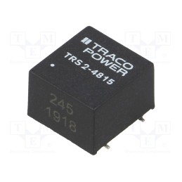 1 pcs x TRACO POWER - TRS 2-4815 - Converter: DC/DC, 2W, Uin: 36÷75V, Uout: 24VDC, Iout: 83mA, SMD, TRS 2