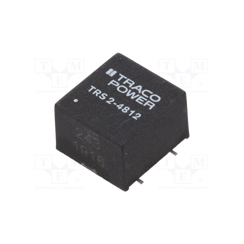 1 pcs x TRACO POWER - TRS 2-4812 - Converter: DC/DC, 2W, Uin: 36÷75V, Uout: 12VDC, Iout: 167mA, SMD