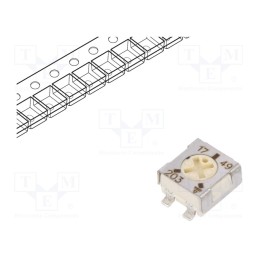 1 pcs x VISHAY - TS53YL203MR10 - Potentiometer: mounting, single turn, 20kΩ, 250mW, SMD, ±20%