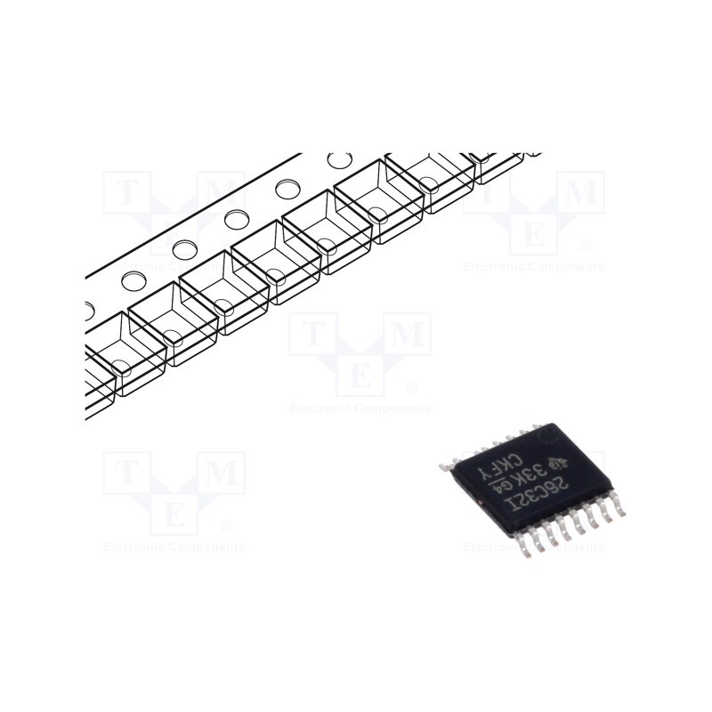 1 pcs x TEXAS INSTRUMENTS - AM26C32IPWR - IC: interface, line receiver, half duplex,RS422 / RS423, TSSOP16