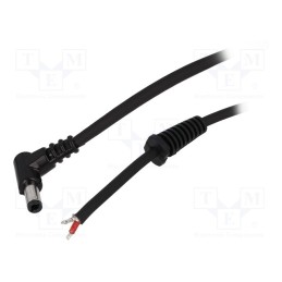 1 pcs x BQ CABLE - DC.CAB.2611.0250 - Cable, 2x1mm2, wires,DC 5,5/2,5 plug, angled, black, 2.5m