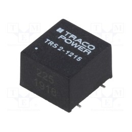 1 pcs x TRACO POWER - TRS 2-1215 - Converter: DC/DC, 2W, Uin: 9÷18V, Uout: 24VDC, Iout: 83mA, SMD, 100kHz