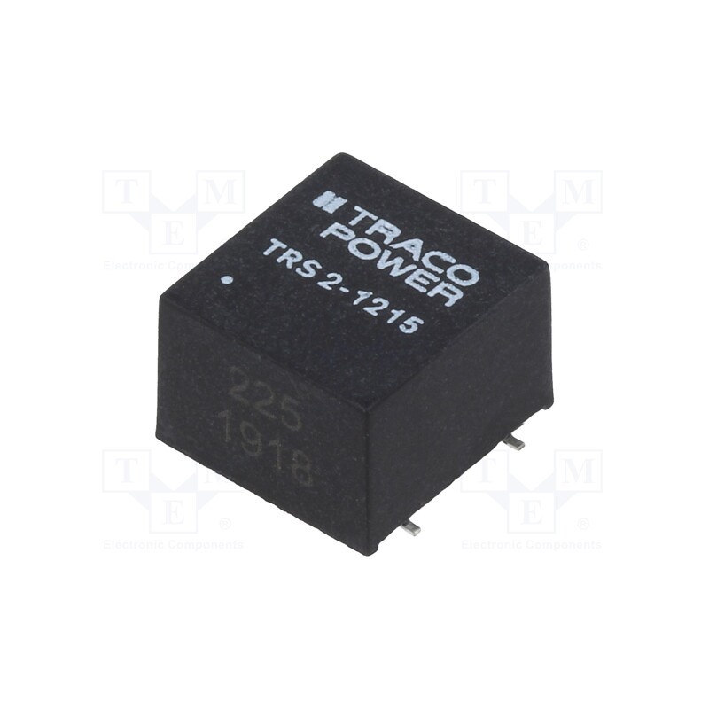 1 pcs x TRACO POWER - TRS 2-1215 - Converter: DC/DC, 2W, Uin: 9÷18V, Uout: 24VDC, Iout: 83mA, SMD, 100kHz