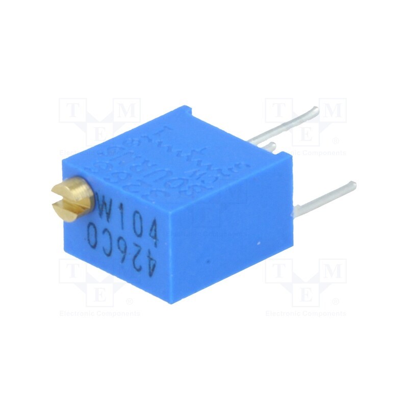 1 pcs x BOURNS - 3266W-1-104LF - Potentiometer: mounting, multiturn, 100kΩ, 250mW, ±10%, linear