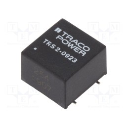 1 pcs x TRACO POWER - TRS 2-0923 - Converter: DC/DC, 2W, Uin: 4.5÷13.2V, Uout: 15VDC, Uout2: -15VDC