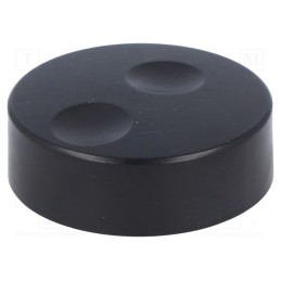 1 pcs x CLIFF - CL71660B - Knob, without pointer, plastic, Øshaft: 6mm, Ø39.6x13.5mm, black