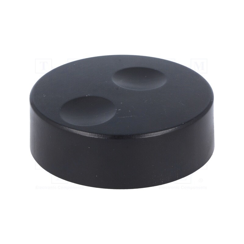 1 pcs x CLIFF - CL71660B - Knob, without pointer, plastic, Øshaft: 6mm, Ø39.6x13.5mm, black