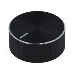 1 pcs x OKW - A1432260 - Knob, with pointer, aluminium,plastic, Øshaft: 6mm, Ø33x14.3mm