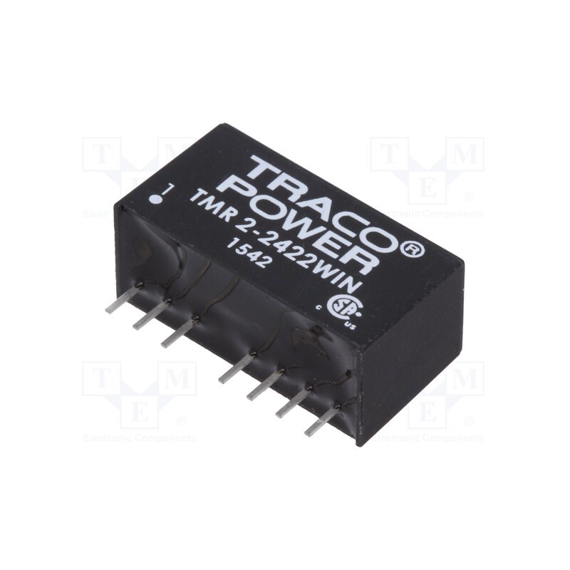 1 pcs x TRACO POWER - TMR 2-2422WIN - Converter: DC/DC, 2W, Uin: 9÷36V, Uout: 12VDC, Uout2: -12VDC, SIP8