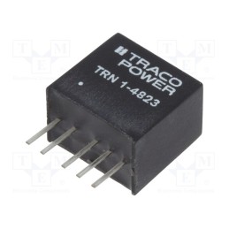 1 pcs x TRACO POWER - TRN 1-4823 - Converter: DC/DC, 1W, Uin: 36÷75V, Uout: 15VDC, Uout2: -15VDC, SIP