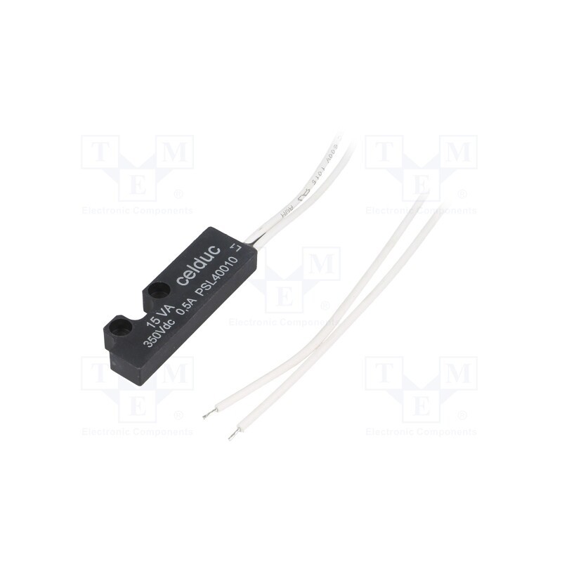 1 pcs x CELDUC - PSL40010 - Reed switch, Pswitch: 10W, 51x16x7mm, Connection: lead 0,5m, 500mA