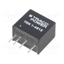1 pcs x TRACO POWER - TRN 1-4813 - Converter: DC/DC, 1W, Uin: 36÷75V, Uout: 15VDC, Iout: 70mA, SIP, TRN 1