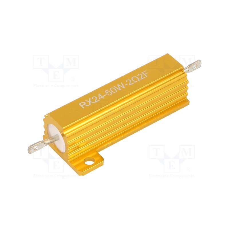 1 pcs x SR PASSIVES - AHP50W-2R2F - Resistor: wire-wound, with heatsink, 2.2Ω, 50W, ±1%, 50ppm/°C