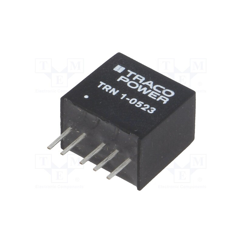 1 pcs x TRACO POWER - TRN 1-0523 - Converter: DC/DC, 1W, Uin: 4.5÷13.2V, Uout: 15VDC, Uout2: -15VDC