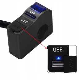 Switch on and off charger quad led usb 2a
