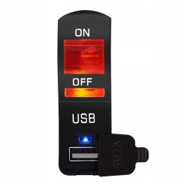 Switch on and off charger quad led usb 2a
