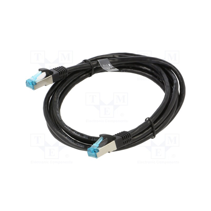 1 pcs x VENTION - VAP-B05-B200 - Patch cord, F/UTP, 5e, stranded, Cu, PVC, black, 2m, 26AWG, shielded