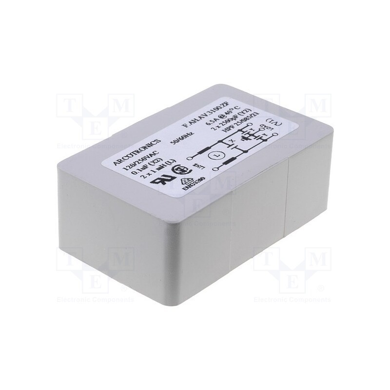 1 pcs x KEMET - FAHAV3100ZF000 - Filter: anti-interference, 250VAC, Cx: 0.1uF, Cy: 2500pF, 1mH, THT