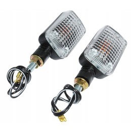 Turn signal indicators, white, quad atv, 2 pcs