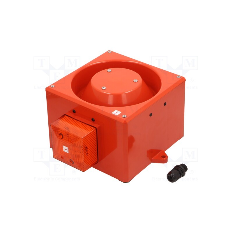 1 pcs x CLIFFORD & SNELL - 204678 - Signaller: lighting-sound, 24VDC, siren,flashing light, amber