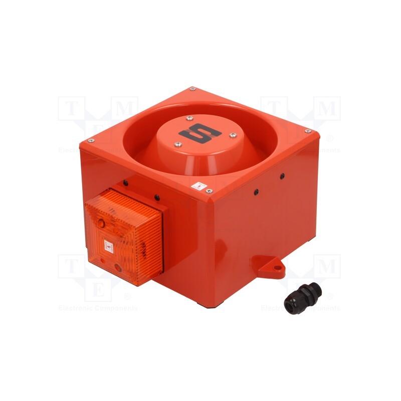1 pcs x CLIFFORD & SNELL - 204717 - Signaller: lighting-sound, 230VAC, siren,flashing light, amber