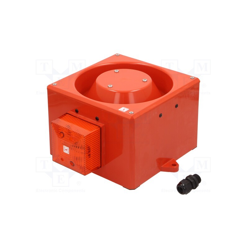 1 pcs x CLIFFORD & SNELL - 204720 - Signaller: lighting-sound, 230VAC, siren,flashing light, amber