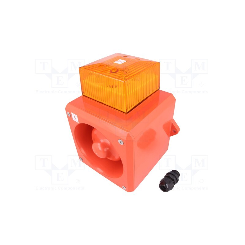 1 pcs x CLIFFORD & SNELL - 204815 - Signaller: lighting-sound, 24VDC, siren,flashing light, amber