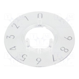 1 pcs x OKW - A4423039 - Collar, polycarbonate, transparent, push-in, A2523,A2623, 40mm