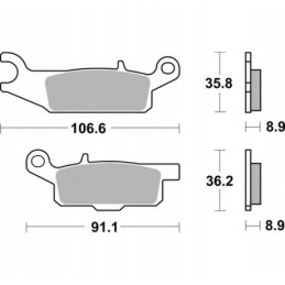 SBS brake pads for Yamaha Grizzly
