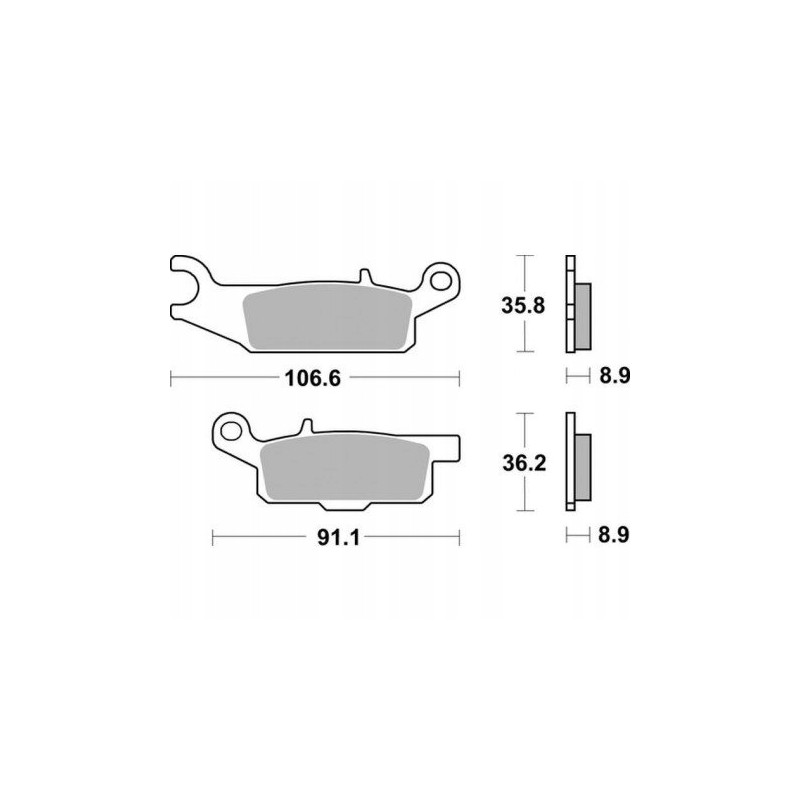 SBS brake pads for Yamaha Grizzly