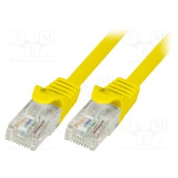 1 pcs x LOGILINK - CP2037U - Patch cord, U/UTP, 6, stranded, CCA, PVC, yellow, 1m, 24AWG