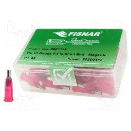 10 pcs x FISNAR - 8001119 - Needle: steel, 0.25', Size: 13, straight, 1.78mm