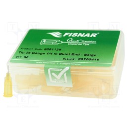 10 pcs x FISNAR - 8001128 - Needle: steel, 0.25', Size: 26, straight, 0.23mm