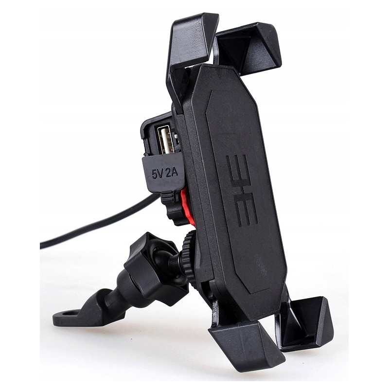 Motorcycle phone holder usb charger 2a