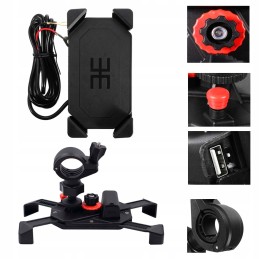 Motorcycle phone holder usb charger 2a