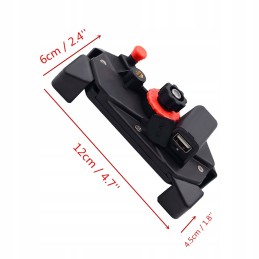 Motorcycle phone holder usb charger 2a