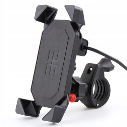 Motorcycle phone holder usb charger 2a
