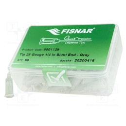 10 pcs x FISNAR - 8001129 - Needle: steel, 0.25', Size: 28, straight, 0.19mm