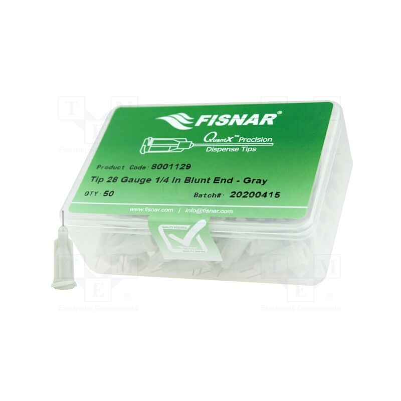 10 pcs x FISNAR - 8001129 - Needle: steel, 0.25', Size: 28, straight, 0.19mm