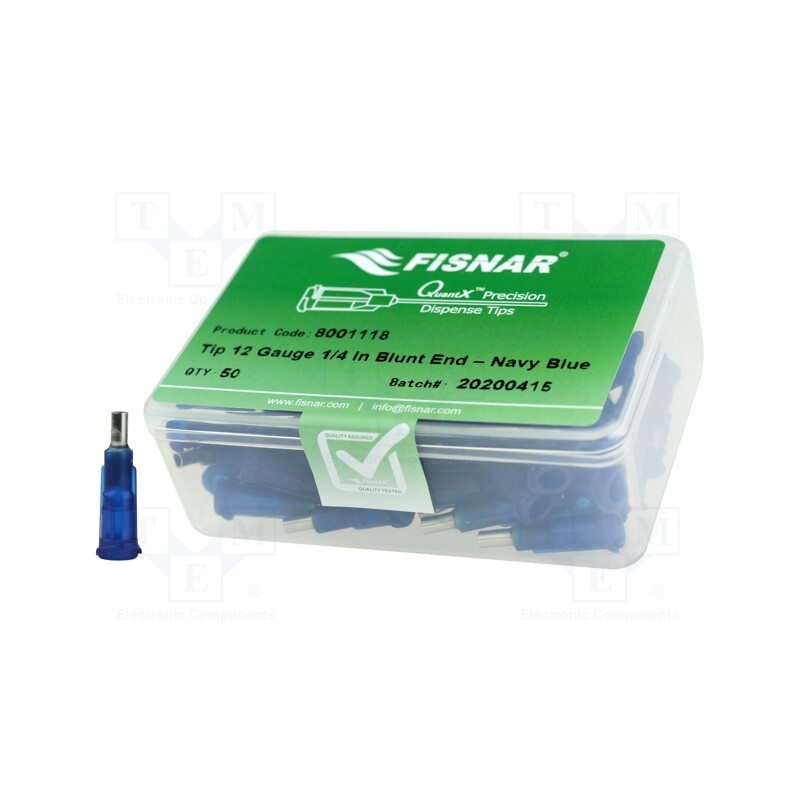 10 pcs x FISNAR - 8001118 - Needle: steel, 0.25', Size: 12, straight, 2.27mm, Body: black-blue