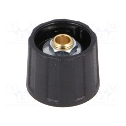 1 pcs x OKW - A2520060 - Knob, without pointer, ABS, Øshaft: 6mm, Ø20x15.5mm, black, A2520