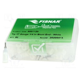 10 pcs x FISNAR - 8001120 - Needle: steel, 0.25', Size: 17, straight, 1.04mm