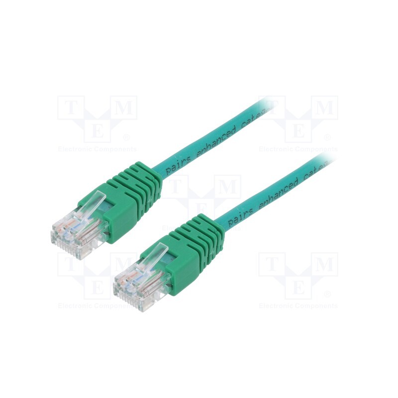 1 pcs x GEMBIRD - PP12-1M/G - Patch cord, U/UTP, 5e, stranded, CCA, PVC, green, 1m, 26AWG