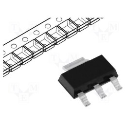 3 pcs x MICROCHIP TECHNOLOGY - MCP1703T-3302E/DB - IC: voltage regulator, LDO,linear,fixed, 3.3V, 0.25A, SOT223-3