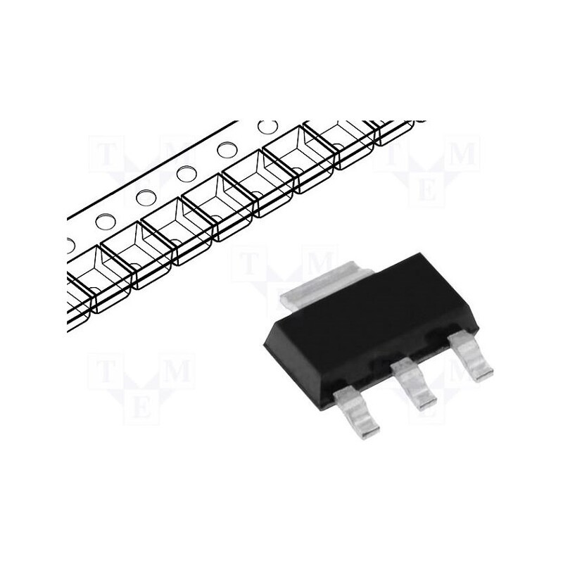 3 pcs x MICROCHIP TECHNOLOGY - MCP1703T-3302E/DB - IC: voltage regulator, LDO,linear,fixed, 3.3V, 0.25A, SOT223-3
